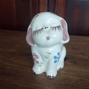 Block Pottery California small sitting dog planter figurine